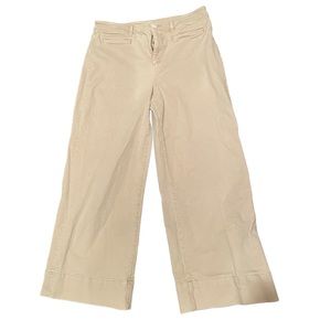 High waist, wide leg crop pants